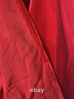 Vintage Hooded Red Velvet Handmade Cape Est 60's or Older O/S