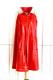 Vintage Iconic 1960s Pierre Cardin Red Vinyl Dress Coat Jacket Parka Cape