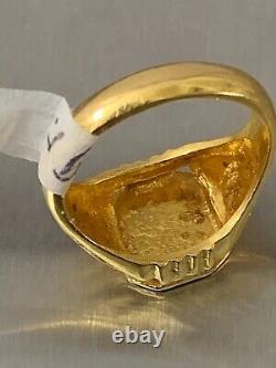 Vintage Indian 9.9 Grms Of Red 22k Gold Ring Mens Womens Unisex