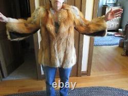 Vintage J. Eugene Trefz Red Fox Fur Coat Paris