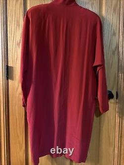 Vintage LIZ CLAIBORNE Red 100% Silk Dress Size 10