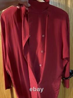 Vintage LIZ CLAIBORNE Red 100% Silk Dress Size 10