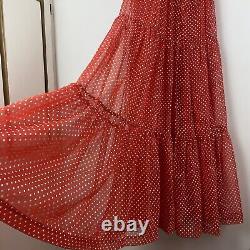 Vintage Lilli Diamond Polka Dot Halter Neck Dress Sleeveless Retro Midi V-day