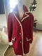 Vintage Lodenfrey Car Coat Red Boiled Wool Red Classic Made In Austria