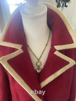 Vintage Lodenfrey Car Coat RED Boiled wool RED Classic made in Austria