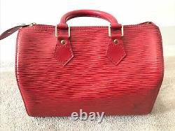 Vintage Louis Vuitton Speedy Epi Leather Red