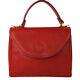 Vintage Mark Cross Red Pebbled Leather Murphy Satchel Top Handle Handbag