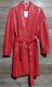 Vintage Melanzona Red Luxury Belted Leather Wrap Jacket Womens Size Small