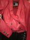 Vintage Michael Hoban North Beach Womens Soft Leather Small Dress Red With Jacket