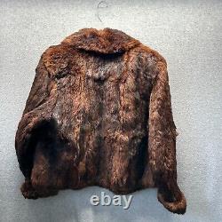 Vintage Mink Coat Jacket Womens Large Brown Red 60s 70s Ladies Fur Authentic