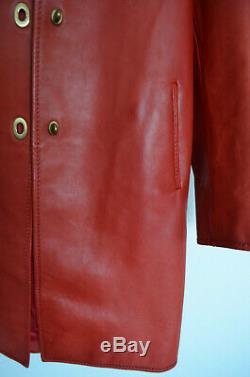 Vintage Miu Miu red leather coat jacket 38 size xs-med US 4-6 AU 8-10
