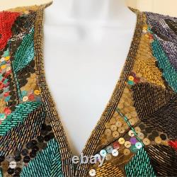 Vintage Neil Bieff/Arturo Herrera Silk Sequined Jacket