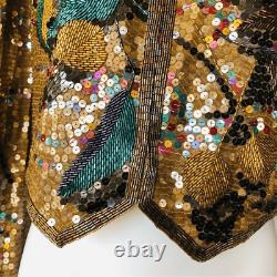 Vintage Neil Bieff/Arturo Herrera Silk Sequined Jacket