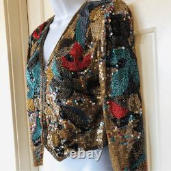 Vintage Neil Bieff/Arturo Herrera Silk Sequined Jacket