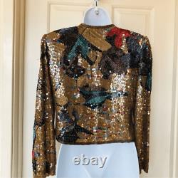 Vintage Neil Bieff/Arturo Herrera Silk Sequined Jacket