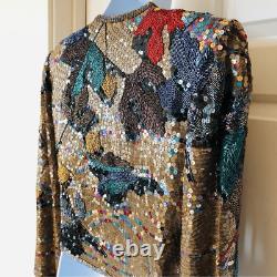 Vintage Neil Bieff/Arturo Herrera Silk Sequined Jacket