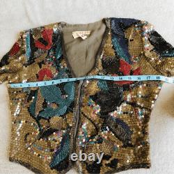 Vintage Neil Bieff/Arturo Herrera Silk Sequined Jacket