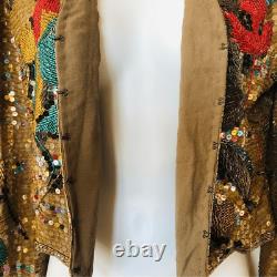 Vintage Neil Bieff/Arturo Herrera Silk Sequined Jacket