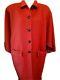 Vintage Oscar De La Renta Oversized Coat Womens Red Wool Overcoat Size 4