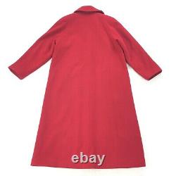 Vintage Pendleton Dress Coat Size 12 P Womens Petite Dark Red Long Wool Career
