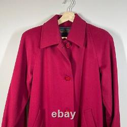 Vintage Pendleton Dress Coat Size 8 Womens Dark Red LONG Wool Career