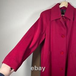 Vintage Pendleton Dress Coat Size 8 Womens Dark Red LONG Wool Career