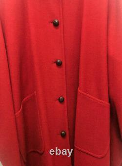 Vintage Pendleton Stunning Bright Red 100% Virgin Wool Coat/Cape Women's Size 8