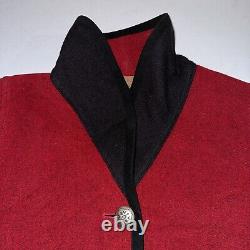 Vintage Pendleton Women's Red Wool Coat Let'Er Buck Rodeo Cowboy Western Sz M