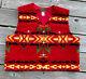 Vintage Pendleton Women's Xl Red Multicolor Aztec Navajo Wool Blend Vest Usa
