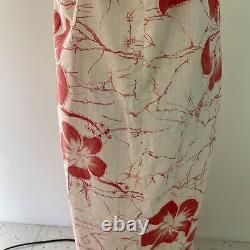 Vintage Penneys Hawaii Womens Maxi Dress Size Medium Floral Button Straps Pocket
