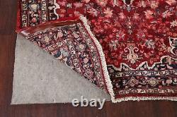 Vintage RED Sirjan Floral Hand-knotted RED Area Rug Wool Oriental 4'x6' Carpet