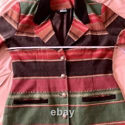 Vintage ROPER 96-590-530 Southwestern Jacket Cotton Coat Blazer Lined Aztec Sz M
