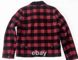 Vintage Ralph Lauren Red Black Buffalo Check Plaid Lined Wool Jacket SM