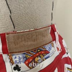 Vintage Rare 90s Moschino Jeans Playing Cards Novelty Print Poker Skirt sz 8