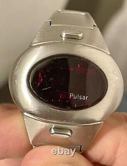 Vintage Rare Woman's Pulsar Red Led Watch Tested Free Shipping