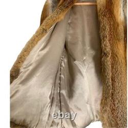 Vintage Red Fox Fur Coat Womens Size Small/Medium