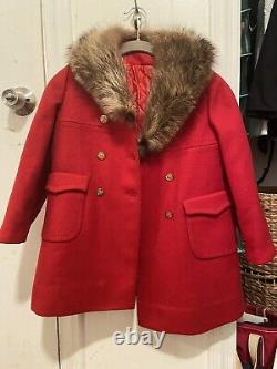 Vintage Red Fur Coat. The Brand Is Little Nugget (Made In Canada)