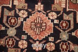 Vintage Red/ Ivory Ardebil Runner Rug 4x11 Wool Hand-knotted Hallway Carpet