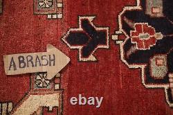 Vintage Red/ Ivory Ardebil Runner Rug 4x11 Wool Hand-knotted Hallway Carpet