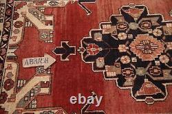 Vintage Red/ Ivory Ardebil Runner Rug 4x11 Wool Hand-knotted Hallway Carpet