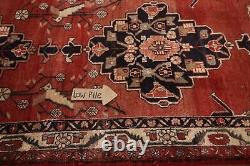 Vintage Red/ Ivory Ardebil Runner Rug 4x11 Wool Hand-knotted Hallway Carpet