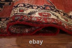 Vintage Red/ Ivory Ardebil Runner Rug 4x11 Wool Hand-knotted Hallway Carpet