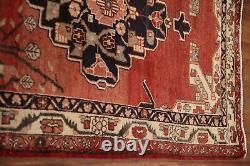 Vintage Red/ Ivory Ardebil Runner Rug 4x11 Wool Hand-knotted Hallway Carpet