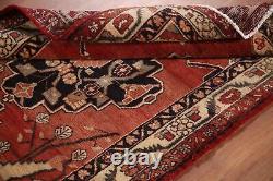 Vintage Red/ Ivory Ardebil Runner Rug 4x11 Wool Hand-knotted Hallway Carpet