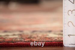 Vintage Red/ Ivory Ardebil Runner Rug 4x11 Wool Hand-knotted Hallway Carpet