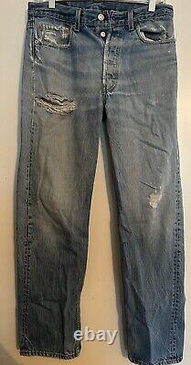 Vintage Red Label 501 Levi's Button Fly Distressed