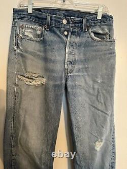 Vintage Red Label 501 Levi's Button Fly Distressed