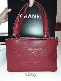 Vintage Red Leather Chanel Bag with Certificate of Authenticity