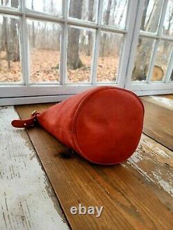 Vintage Red Leather Coach Bucket Bag Duffle Size Large Purse No B1293-17998 Rare