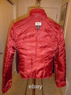 Vintage Red Leather Draped Jacket Neiman Marcus Size S